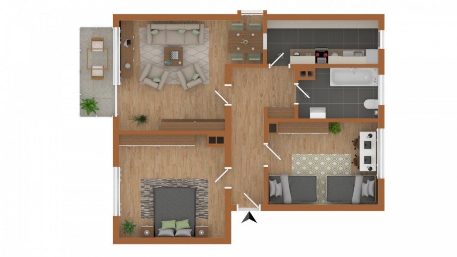 Grundriss WE4 Etagenwohnung Mainz-Kastel
