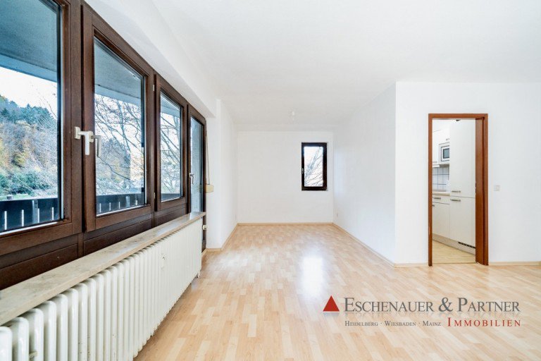 Wohnzimmer Neckargem�nd Etagenwohnung Gepflegte 2 Zimmer-Wohnung mit gro�em Balkon in Ortsrandlage von Neckargem�nd
