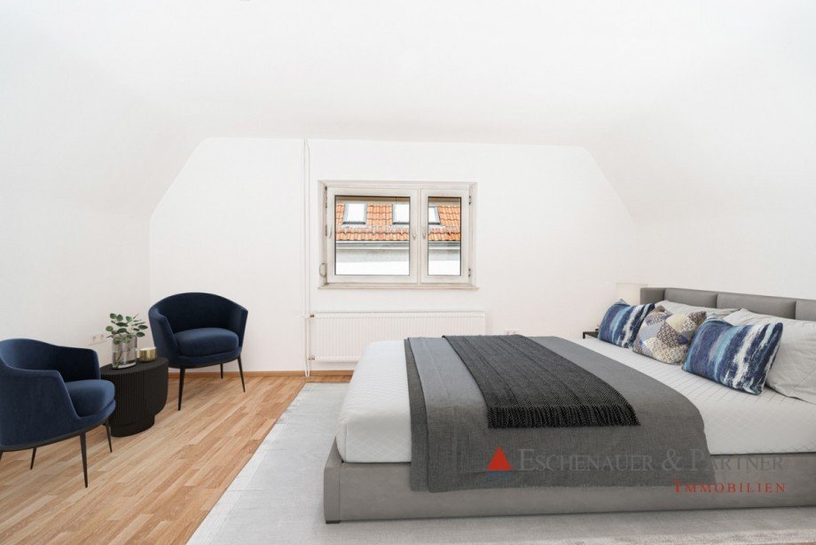 Schlafzimmer (digital bearbeitet) Einfamilienhaus Heidelberg
