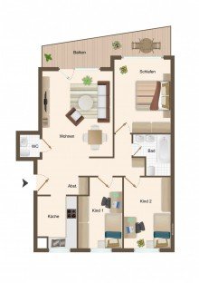 Grundriss ERSTBEZUG NACH SANIERUNG - Schicke 4 Zimmer-Wohnung in Heidelberg-Handschuhseim