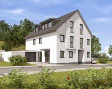 Rambach Eingang Neubau Doppelhaush�lfte auf gro�em Grundst�ck in Wiesbaden Rambach!