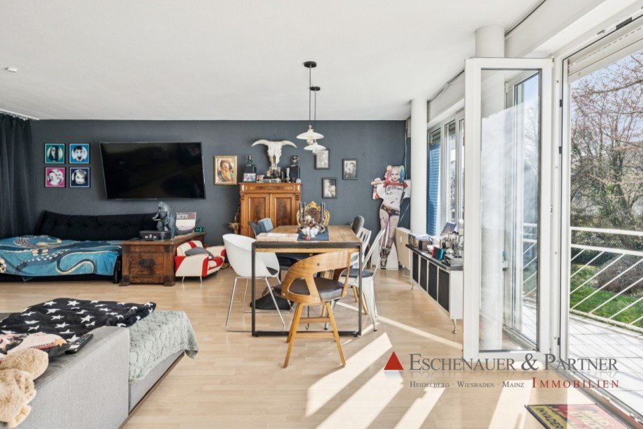 Wohnzimmer Etagenwohnung Laudenbach