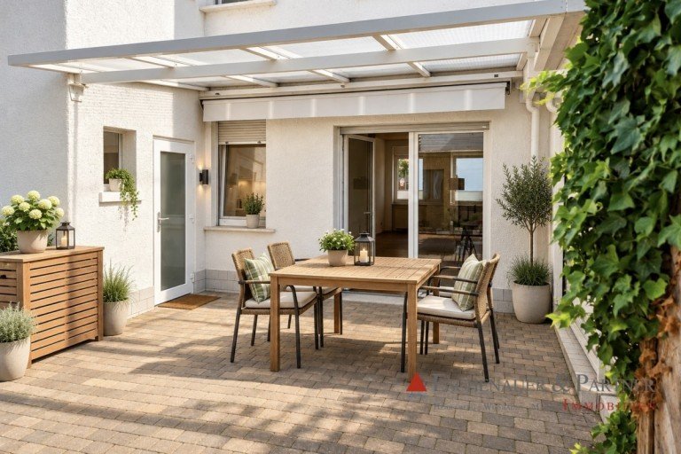 KI-Visualisierung Mainz Reihenmittelhaus Ihr kleines Zuhause mit Garten - ideal f�r Singles und Paare