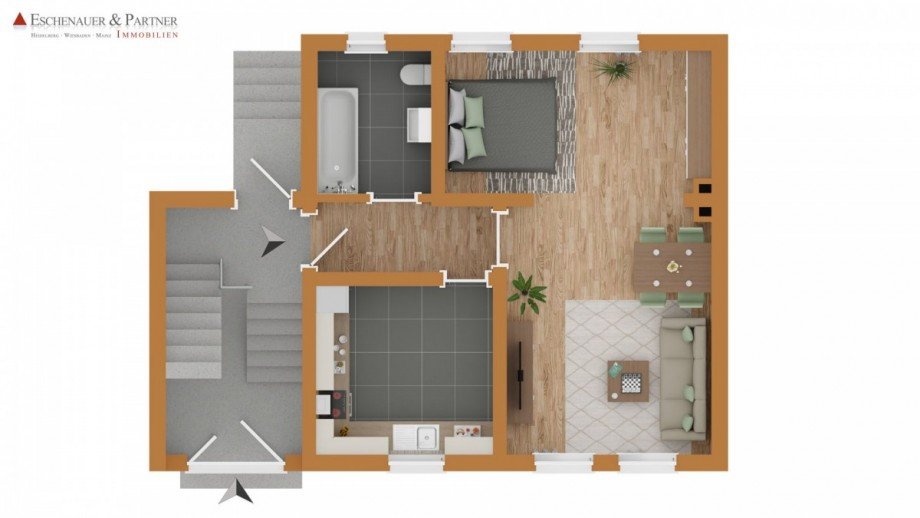 Grundriss EG Zweifamilienhaus Wiesbaden