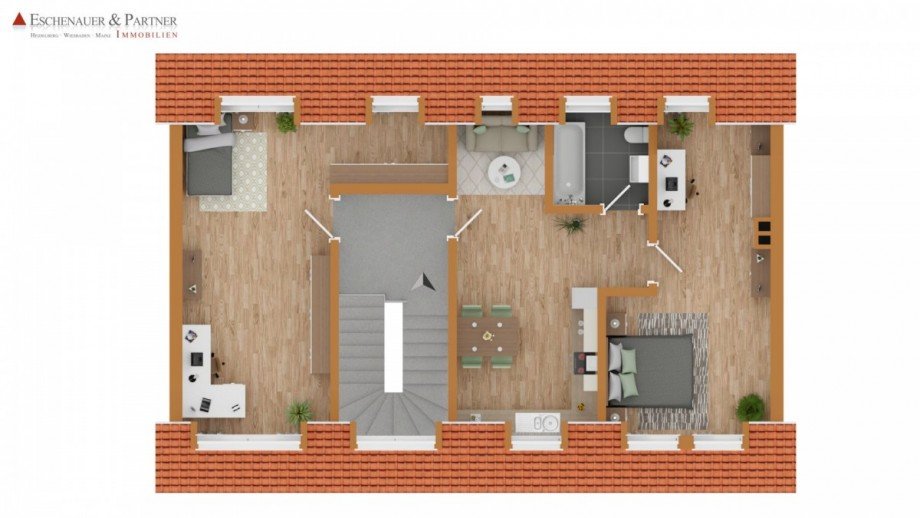 Grundriss DG Zweifamilienhaus Wiesbaden