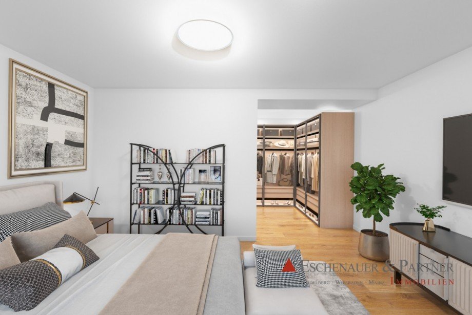 Elternschlafzimmer (digital bearbeitet) Einfamilienhaus Heidelberg