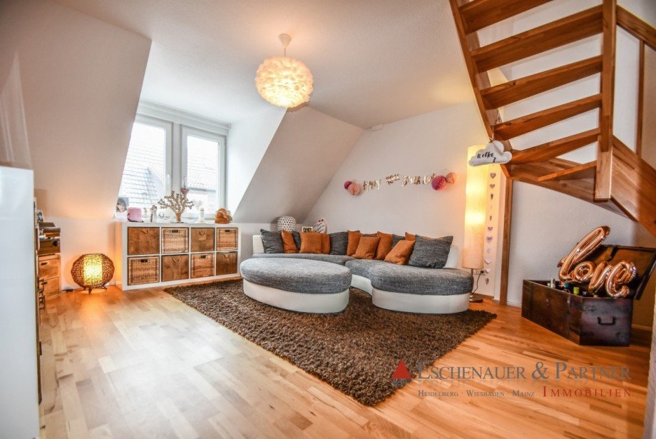 Wohnzimmer Dachgeschosswohnung Heidelberg
