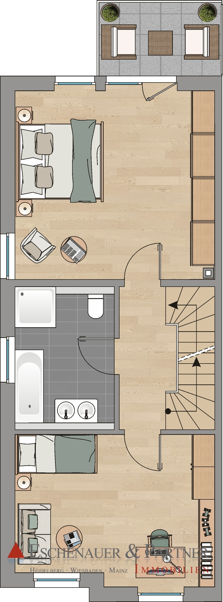 Haus 1 OG Doppelhaush�lfte Wiesbaden