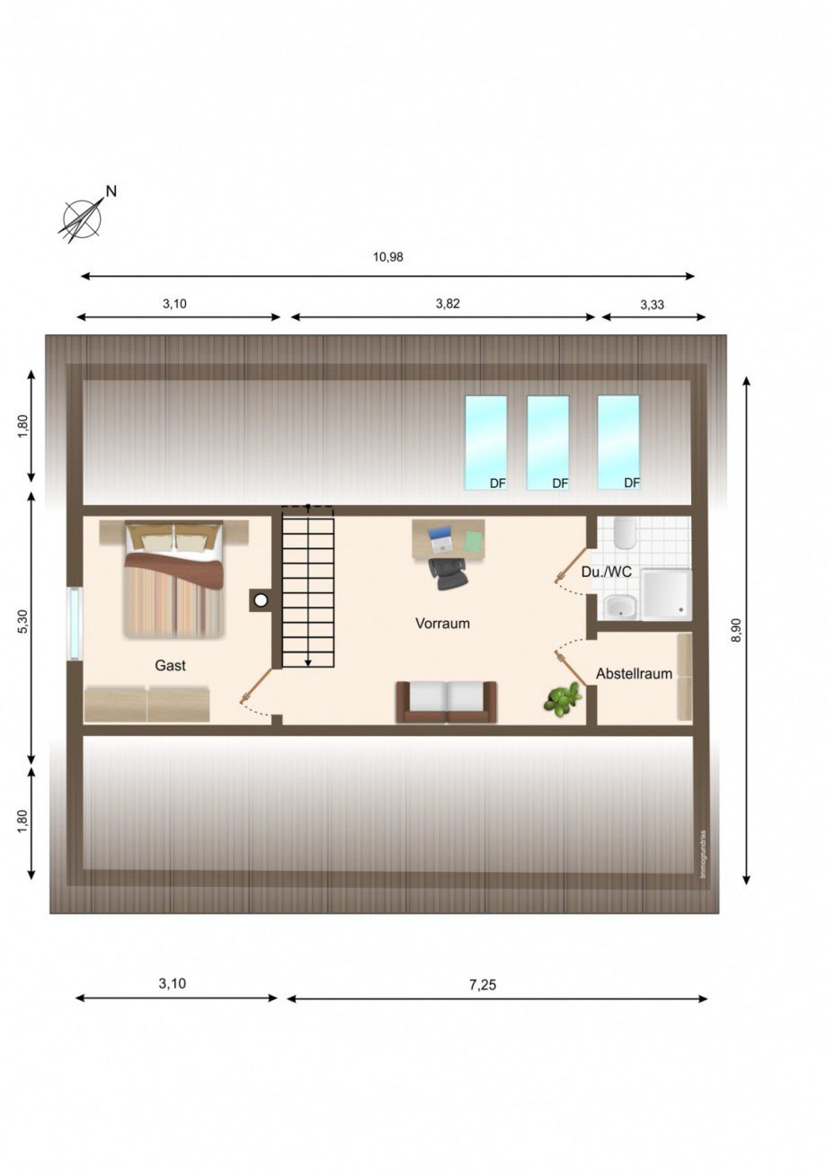 Spitzboden Maisonettewohnung Nu�loch