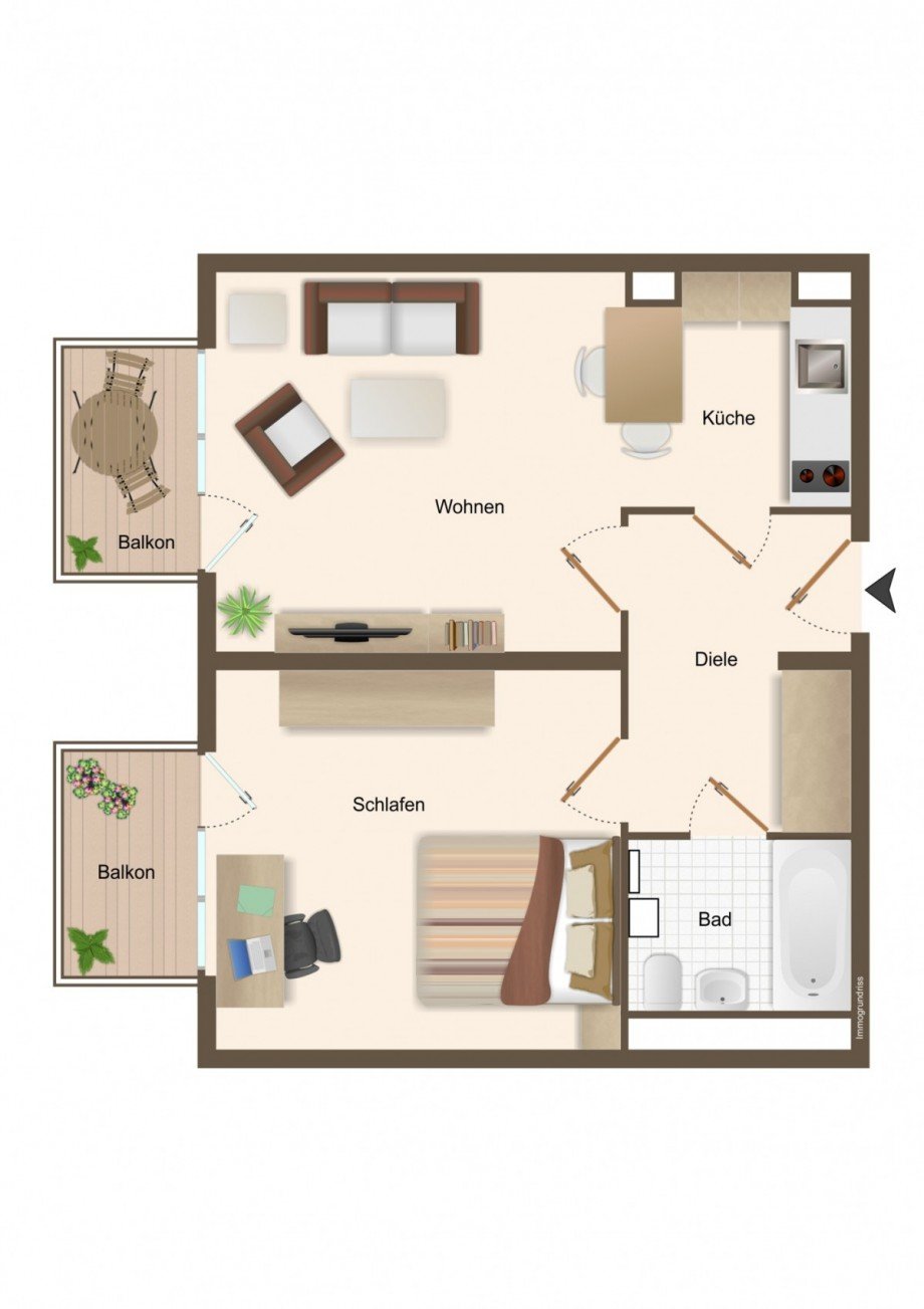 Grundriss Etagenwohnung Heidelberg