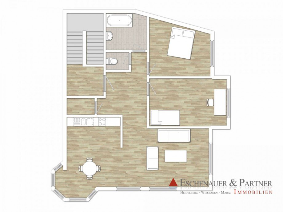 Grundriss Dachgeschosswohnung Gro�-Gerau