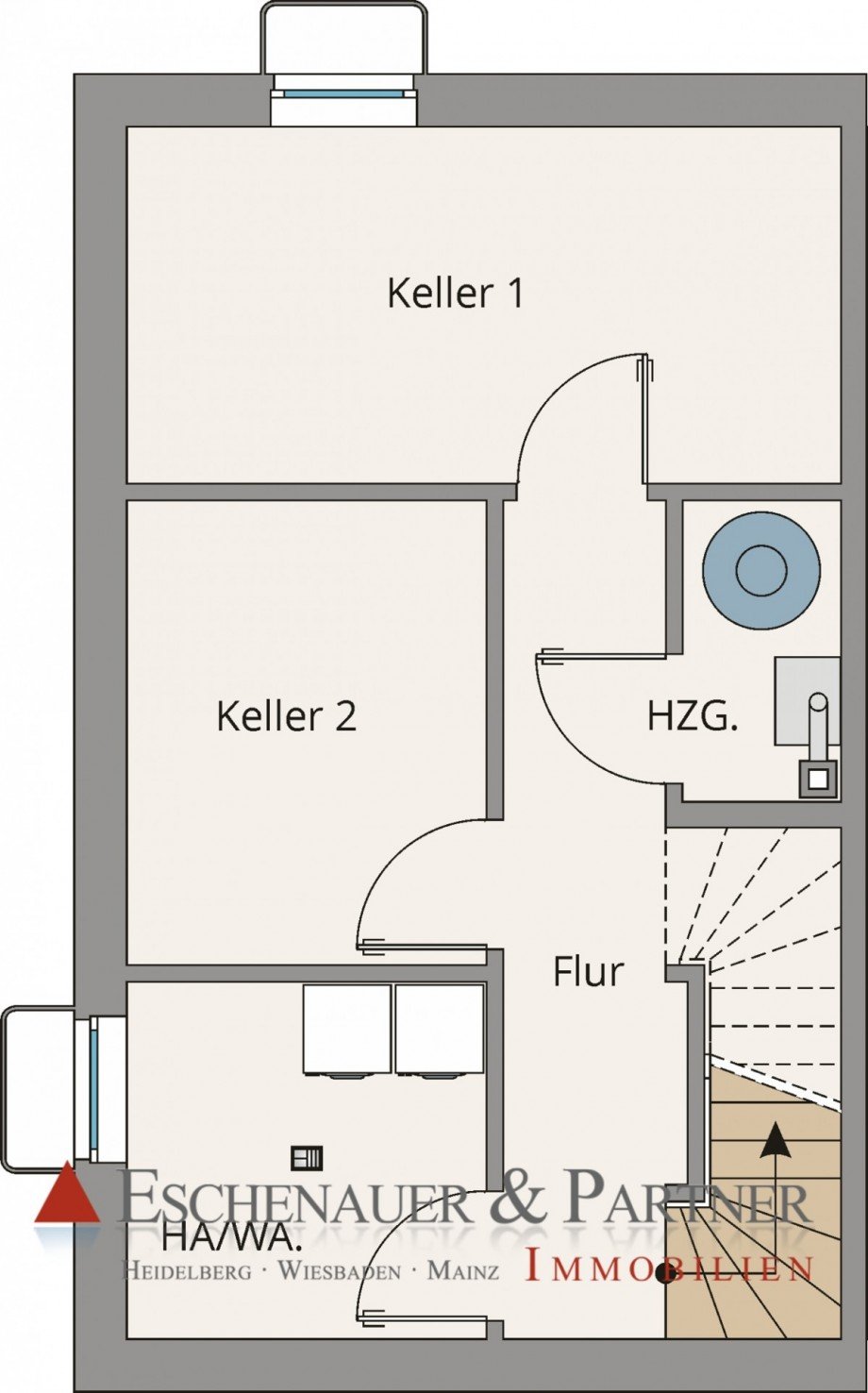 Haus 1 KG Doppelhaush�lfte Wiesbaden