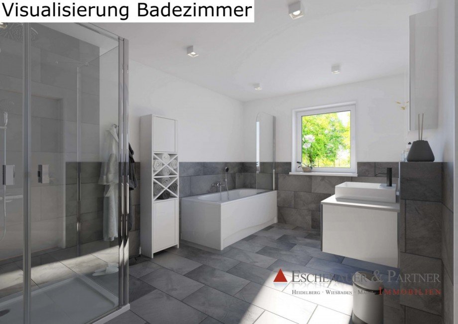 Visualisierung Bad Dachgeschosswohnung Hirschhorn