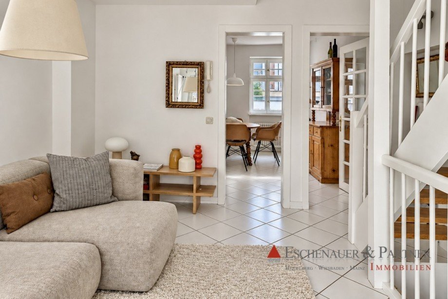 1.OG Blick von WZ in K�che Maisonettewohnung Heidelberg