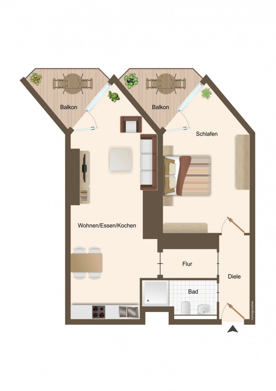 Grundriss Etagenwohnung Leimen