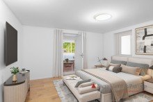 Elternschlafzimmer (digital bearbeitet) DAS BAUERNHAUS-PROJEKT - Individuelles Einfamilienhaus mit Potential in Heidelberg-Handschuhsheim
