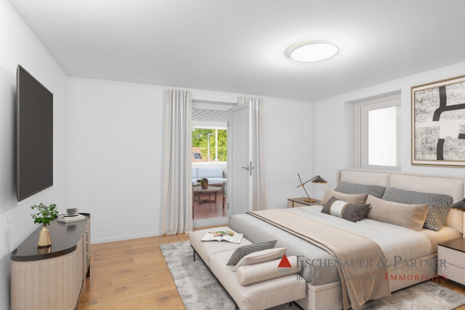 Elternschlafzimmer (digital bearbeitet) Einfamilienhaus Heidelberg