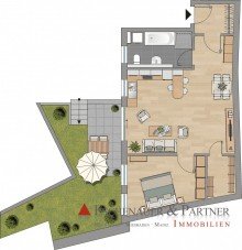 Wohnung 2 Neubau! Moderne und hochwertige Erdgeschosswohnung mit Garten im Ortskern von Mainz-Hechtsheim