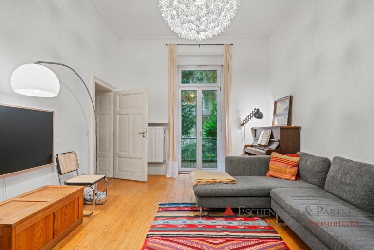 Wohnzimmer Frankfurt am Main Etagenwohnung IDEAL F�R 1-2 PERSONEN - Sanierte Altbauwohnung in ruhiger Wohnlage von Frankfurt am Main