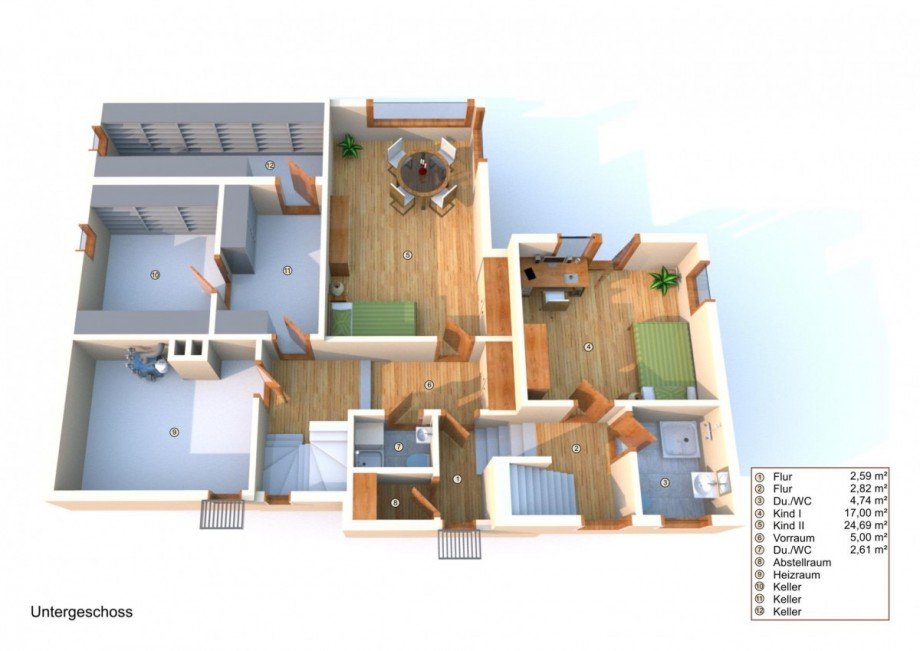 Grundriss UG Einfamilienhaus Wiesloch