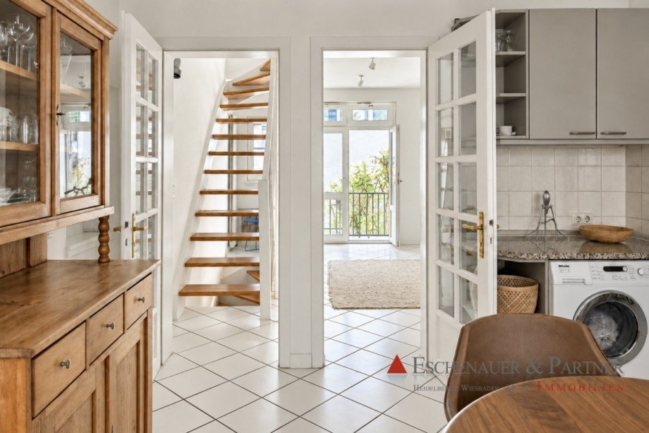 1.OG Blick von der K�che aus Maisonettewohnung Heidelberg