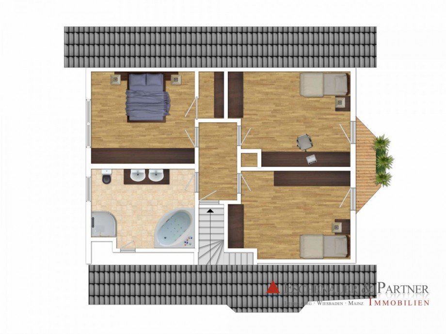 Grundriss Dachgeschoss Einfamilienhaus Waldbrunn