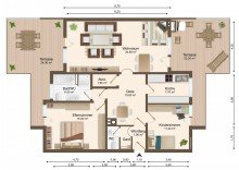 Grundriss ABSOLUTE SELTENHEIT - Penthousewohnung mit 2 gro�en Dachterrassen in Leimen.