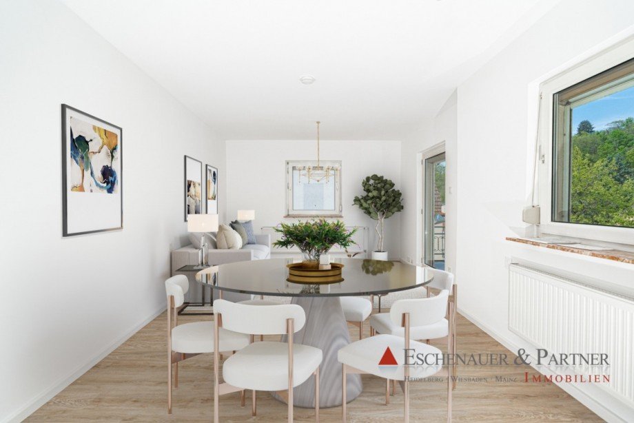 Wohnzimmer (digital bearbeitet) Einfamilienhaus Heidelberg