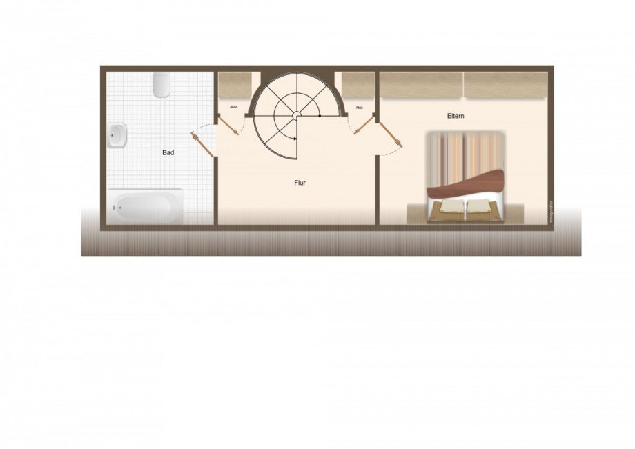 Grundriss oben Dachgeschosswohnung Schwetzingen