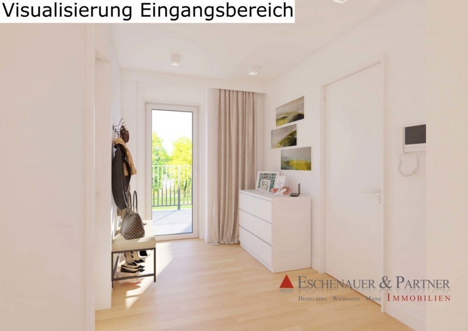 Visualisierung Flur Dachgeschosswohnung Hirschhorn