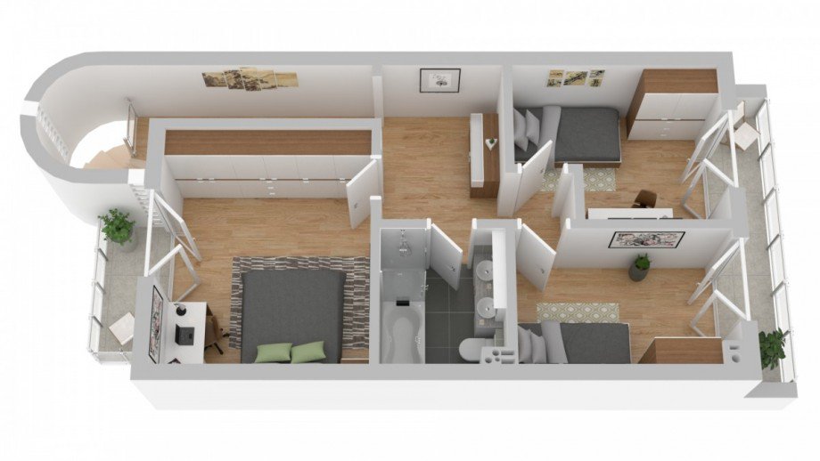 Grundriss OG Reihenmittelhaus Mainz
