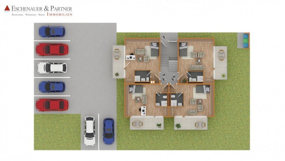 Grundriss EG Mehrfamilienhaus Mainz / Hartenberg-M�nchfeld