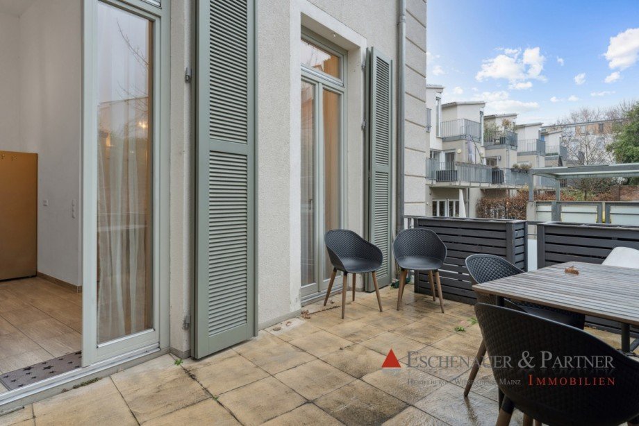 Balkon Erdgeschosswohnung Heidelberg