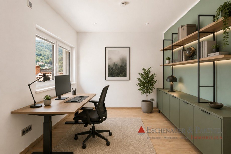 Einrichtungsbeispiel B�ro Penthousewohnung Heidelberg