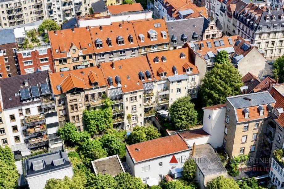 R�ckw�rtige Ansicht Etagenwohnung Heidelberg