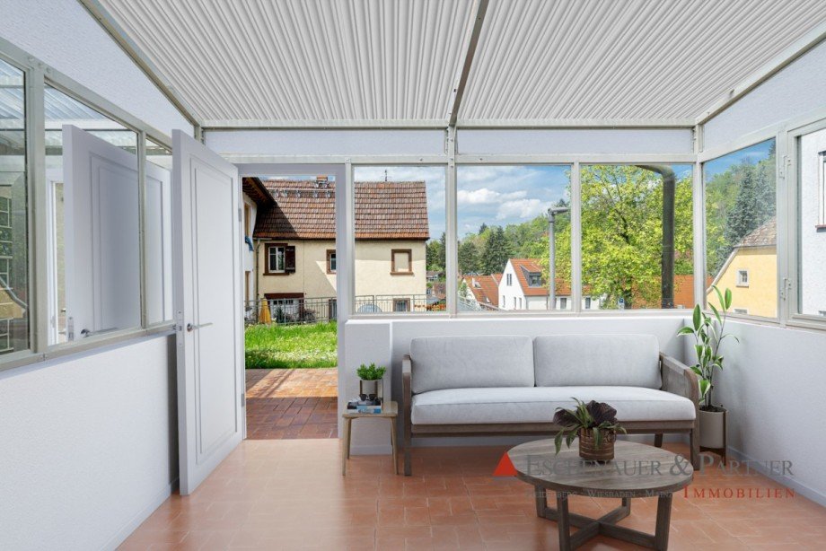 Loggia (digital bearbeitet) Einfamilienhaus Heidelberg