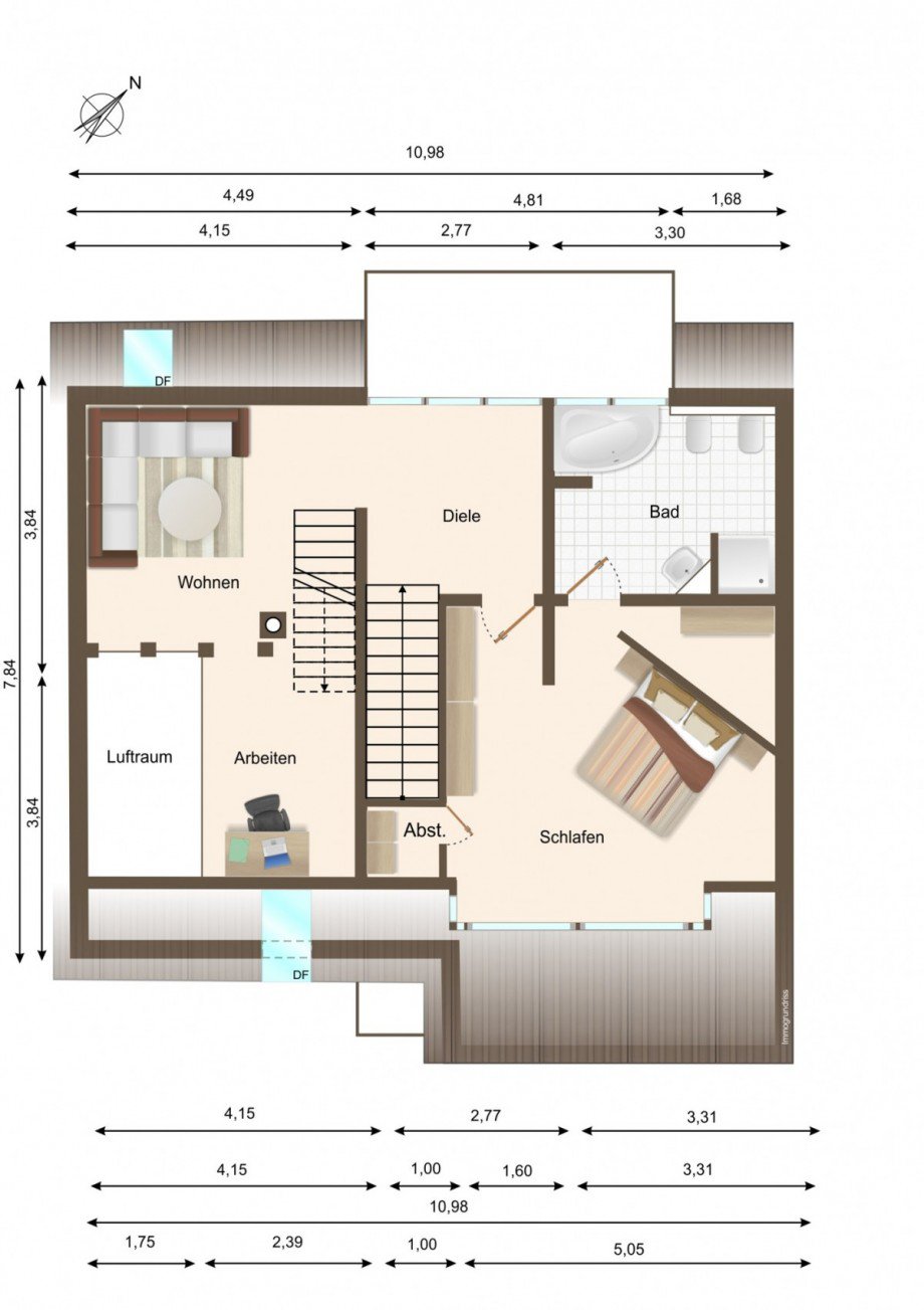 Dachgeschoss Maisonettewohnung Nu�loch