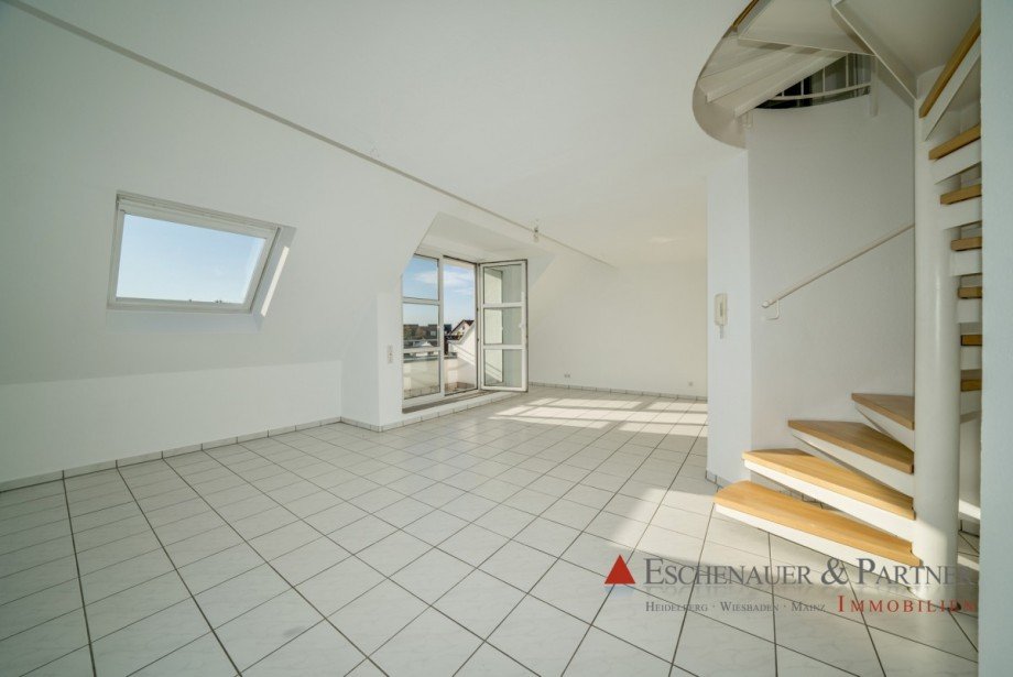 Wohnzimmer Dachgeschosswohnung Schwetzingen