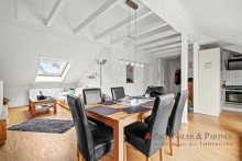 Wohn-/ Essbereich Helle Dachgeschosswohnung mit Einbauk�che und Tageslichtbad in ruhiger Wohnlage von Dossenheim