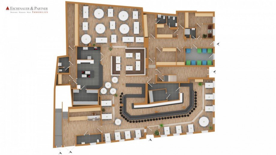 Grundriss EG Gastronomie Mainz