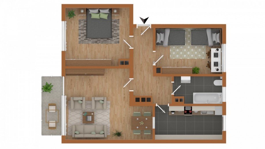 Grundriss WE1 Etagenwohnung Mainz-Kastel