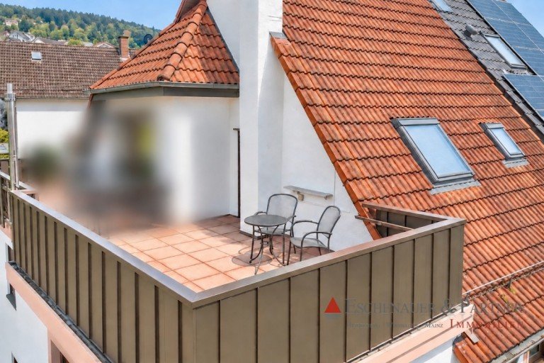 Dachterrasse Eberbach Einfamilienhaus Ein Haus mit Seele - uriger Altbau mit sonniger Dachterrasse und tollem Ausblick