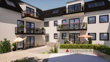 Ansicht  Hof Neubau! Moderne und hochwertige Erdgeschosswohnung mit Garten im Ortskern von Mainz-Hechtsheim
