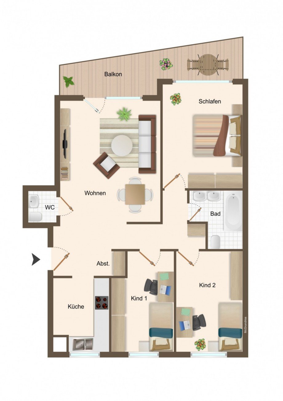 Grundriss Etagenwohnung Heidelberg