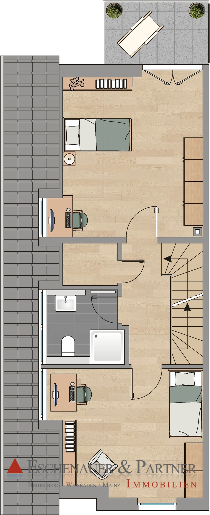 Haus 1 DG Doppelhaush�lfte Wiesbaden