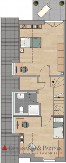 Haus 1 DG Neubau Doppelhaush�lfte auf gro�em Grundst�ck in Wiesbaden Rambach!