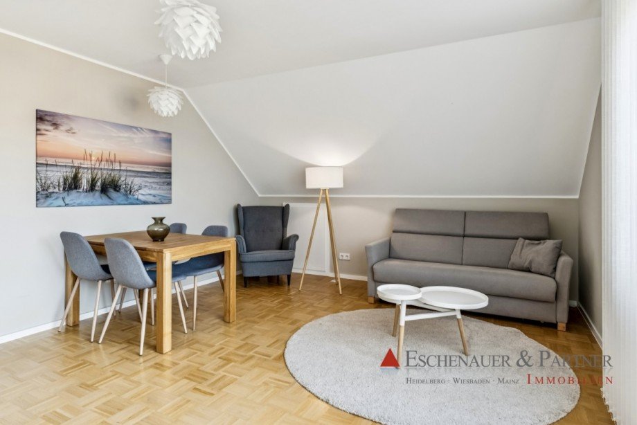 Wohnzimmer Dachgeschosswohnung Heidelberg
